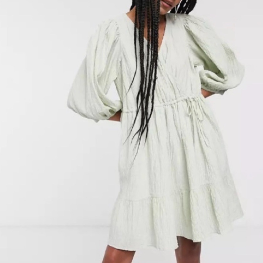 & Other Stories Oversized Pale Green Women's Dress